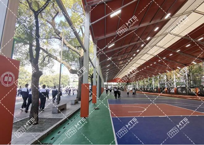华烨体育篷房给你稳稳的课堂体验千亿国际网站大雨、强风也不怕(图4)